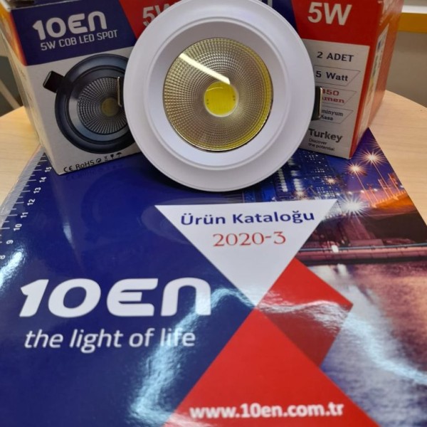 10EN 5W Cob Led Sıva Altı Beyaz Kasa Armatür