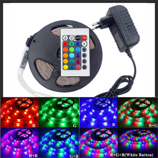 10EN Rgb Led Seti Silikonsuz 5 Metre